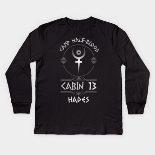 Cabin #13 in Camp Half Blood, Child of Hades – Percy Jackson inspired design Kids Long Sleeve T-Shirt